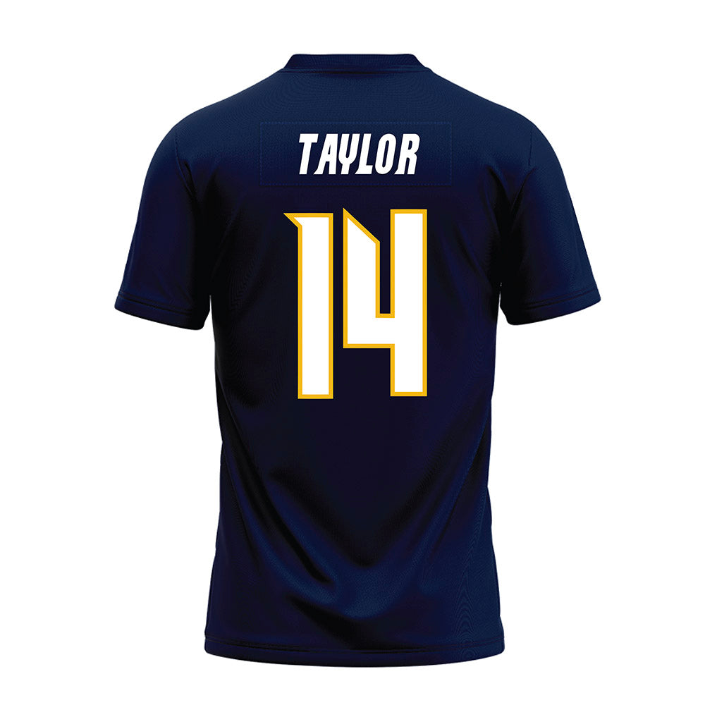 Northern Arizona - NCAA Football : Elijah Taylor - Navy Premium Football Jersey