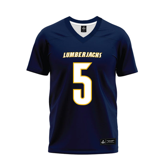 Northern Arizona - NCAA Football : Nahamani Harris - Navy Premium Football Jersey