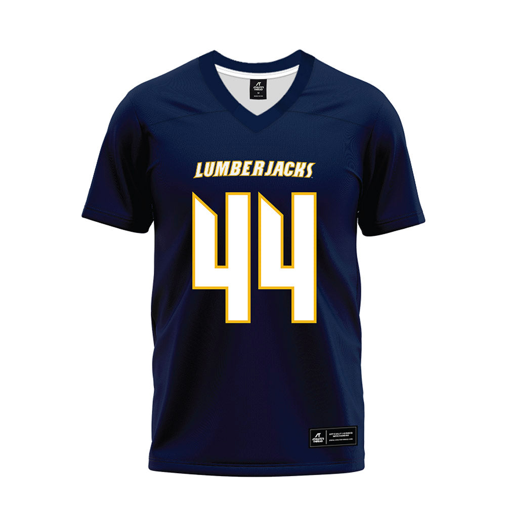 Northern Arizona - NCAA Football : Tausagafou Ho Ching - Navy Premium Football Jersey