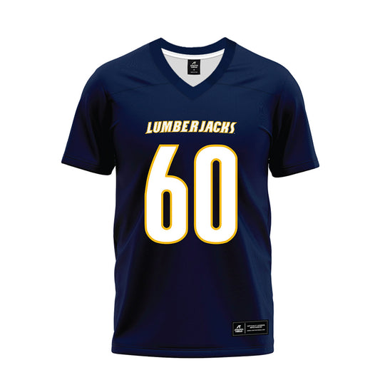 Northern Arizona - NCAA Football : John-Alexander Lopez - Navy Premium Football Jersey-0