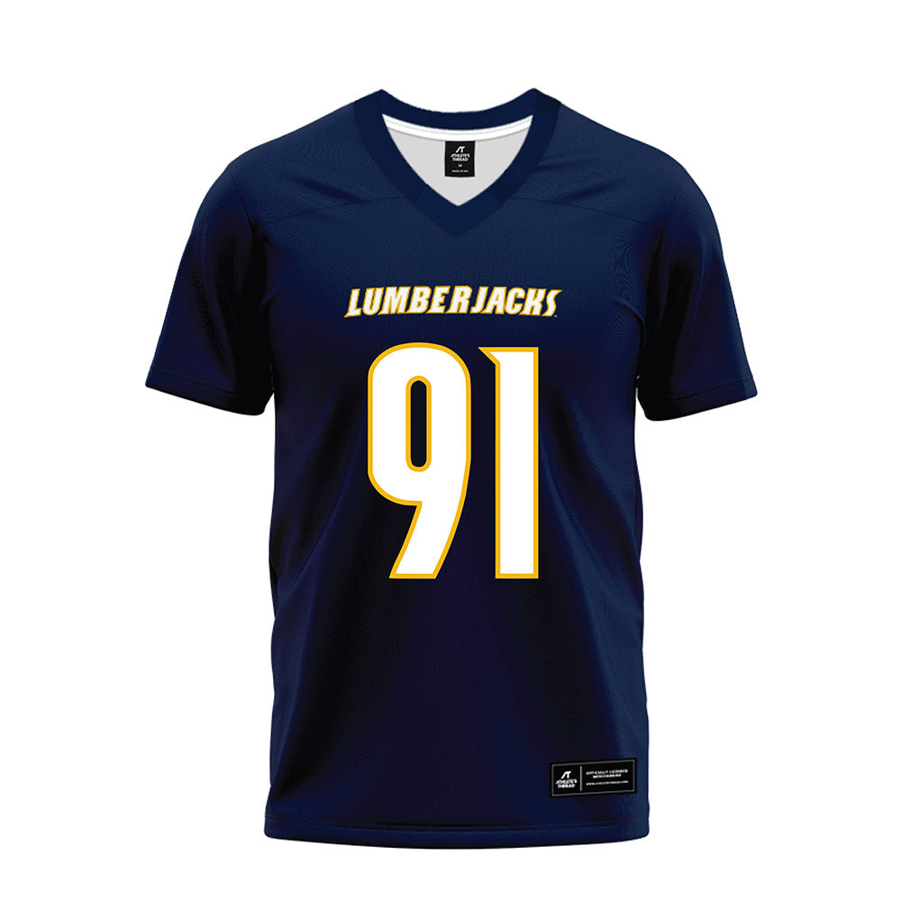 Northern Arizona - NCAA Football : Samuel Hunsaker - Navy Premium Football Jersey