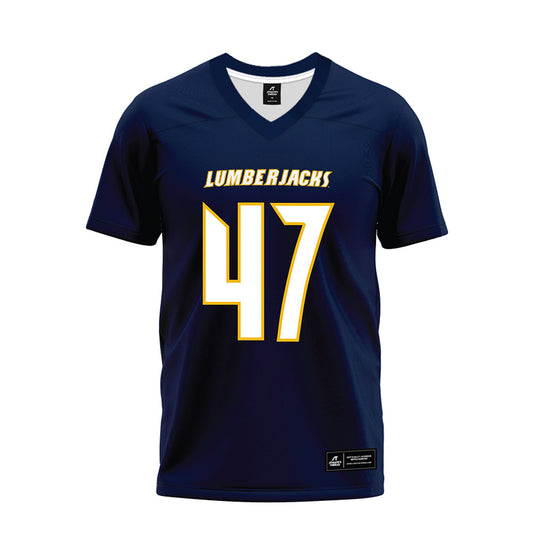 Northern Arizona - NCAA Football : Kevin Sawitzke - Navy Premium Football Jersey