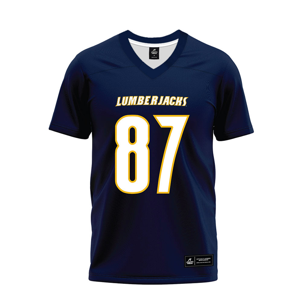 Northern Arizona - NCAA Football : Joseph Ramirez - Navy Premium Football Jersey-0