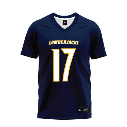 Northern Arizona - NCAA Football : Blaise Nelson - Navy Premium Football Jersey