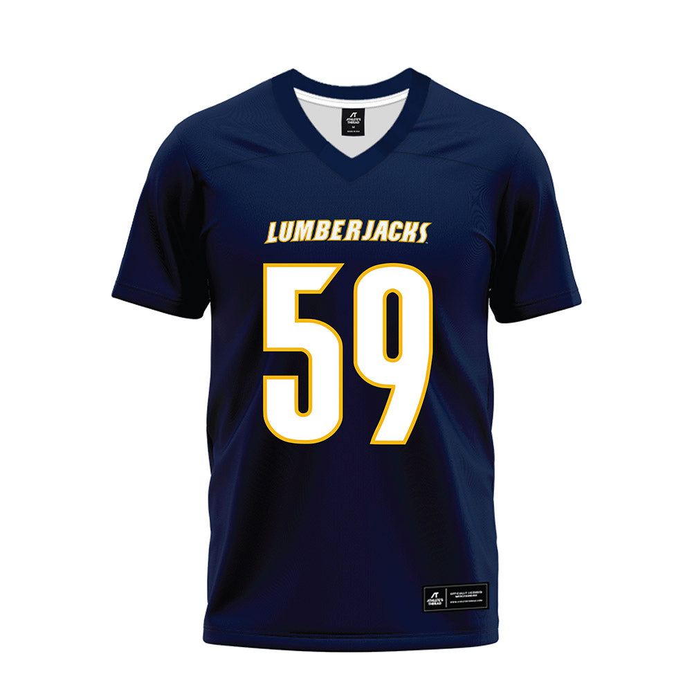 Northern Arizona - NCAA Football : Ty Robinson - Navy Premium Football Jersey