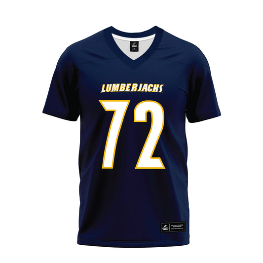 Northern Arizona - NCAA Football : Ethan Kramer - Navy Premium Football Jersey-0