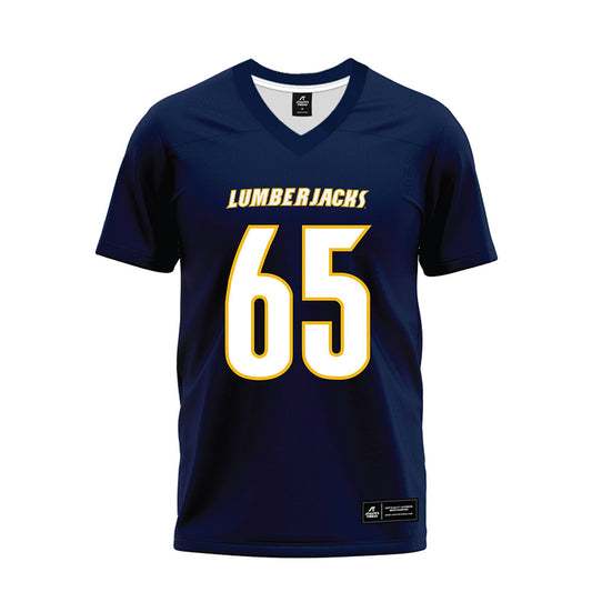 Northern Arizona - NCAA Football : Brady Bakke - Navy Premium Football Jersey-0