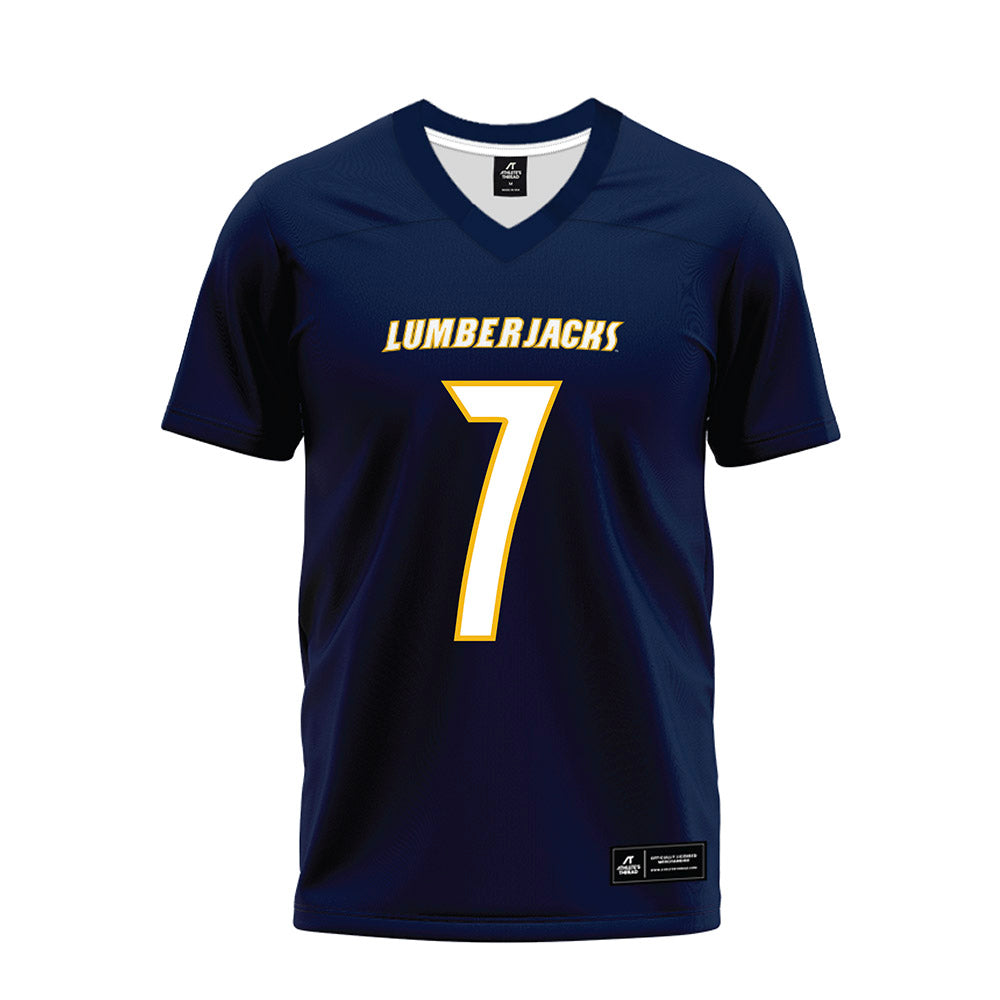 Northern Arizona - NCAA Football : Alex McLaughlin - Navy Premium Football Jersey