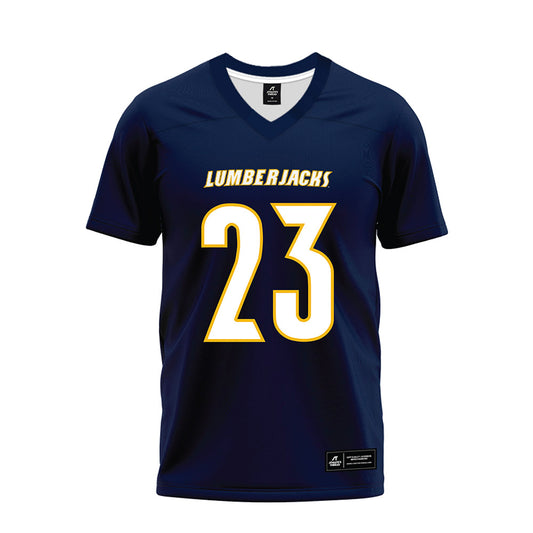 Northern Arizona - NCAA Football : Darvon Hubbard - Navy Premium Football Jersey