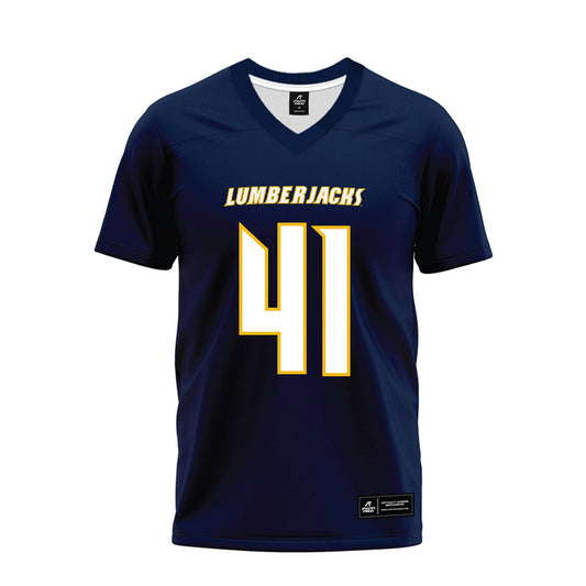 Northern Arizona - NCAA Football : Jordan Westrich - Navy Premium Football Jersey