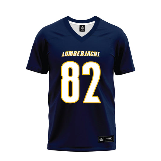 Northern Arizona - NCAA Football : Hayden Daugherty - Navy Premium Football Jersey-0