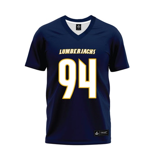 Northern Arizona - NCAA Football : Carlos Rivera - Navy Premium Football Jersey-0