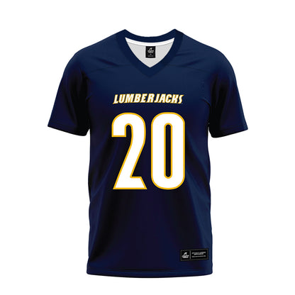 Northern Arizona - NCAA Football : Baylor Odom - Navy Premium Football Jersey