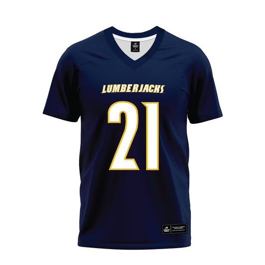 Northern Arizona - NCAA Football : Mikale Greer - Navy Premium Football Jersey