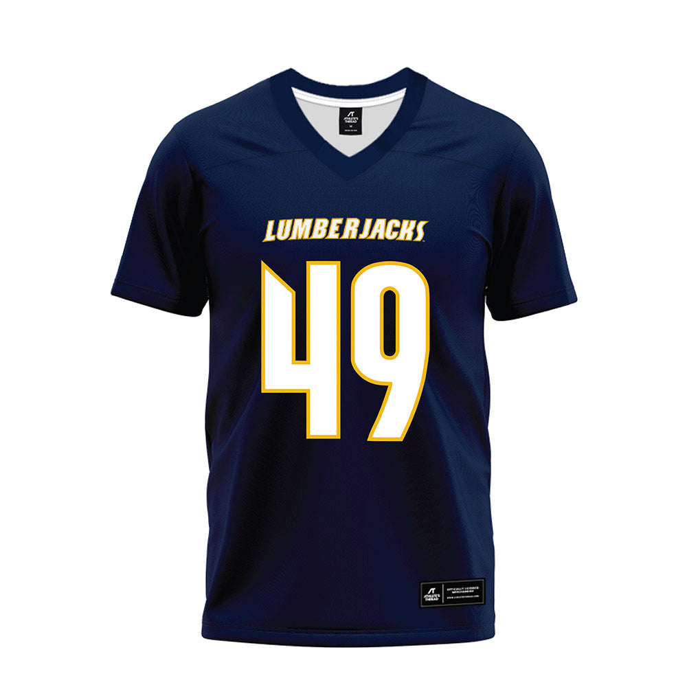 Northern Arizona - NCAA Football : Marcus Lye - Navy Premium Football Jersey