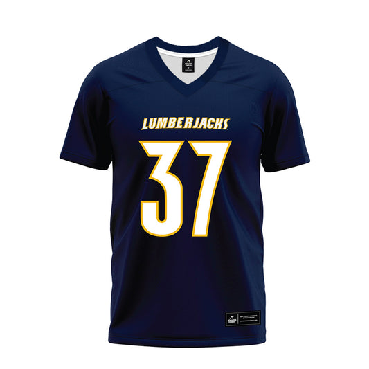 Northern Arizona - NCAA Football : Cooper LeDuc - Navy Premium Football Jersey-0