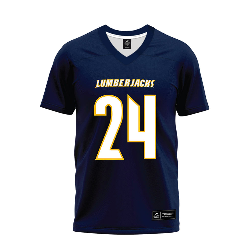 Northern Arizona - NCAA Football : Kyler Kruck - Navy Premium Football Jersey