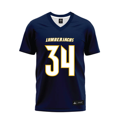 Northern Arizona - NCAA Football : Seth Cromwell - Navy Premium Football Jersey