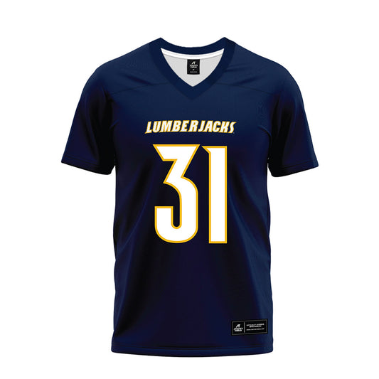 Northern Arizona - NCAA Football : James Hall - Navy Premium Football Jersey