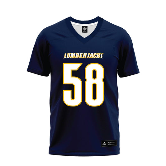 Northern Arizona - NCAA Football : Matthew Orthmann - Navy Premium Football Jersey