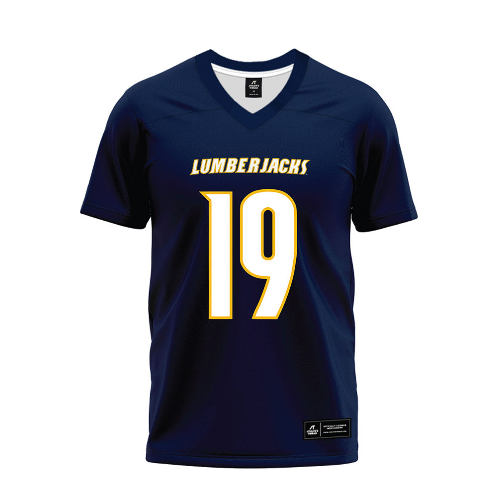 Northern Arizona - NCAA Football : Cam Babineaux - Navy Premium Football Jersey-0