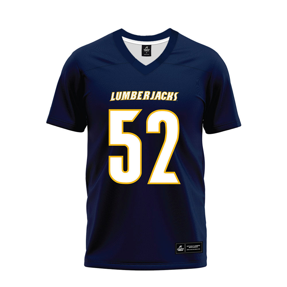 Northern Arizona - NCAA Football : Mattis Karrasch - Navy Premium Football Jersey