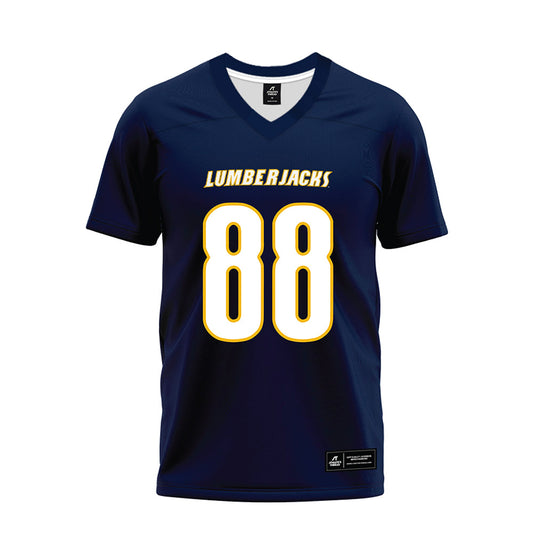 Northern Arizona - NCAA Football : Isaiah Gerena - Navy Premium Football Jersey