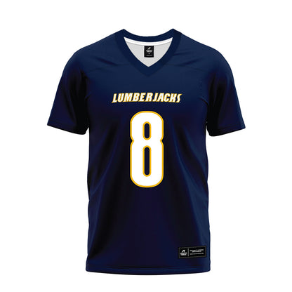 Northern Arizona - NCAA Football : Jayson Raines - Navy Premium Football Jersey-0