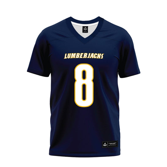 Northern Arizona - NCAA Football : Jayson Raines - Navy Premium Football Jersey-0