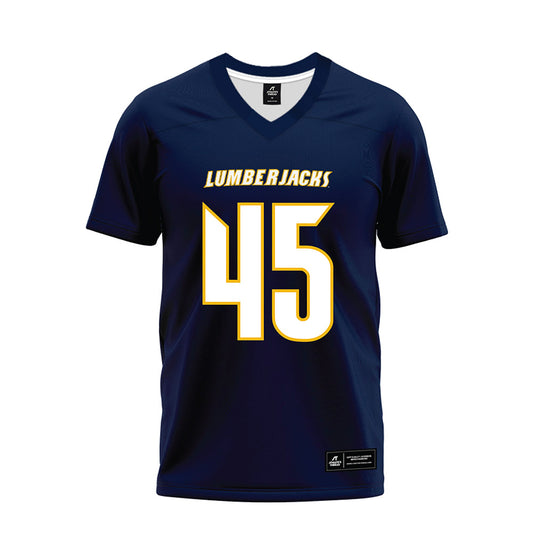 Northern Arizona - NCAA Football : Braden Kramer - Navy Premium Football Jersey