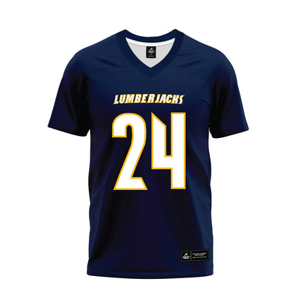 Northern Arizona - NCAA Football : Brevin Czosnyka - Navy Premium Football Jersey