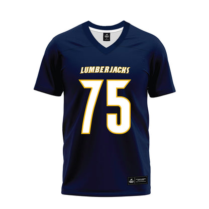 Northern Arizona - NCAA Football : Corey Johnson - Navy Premium Football Jersey