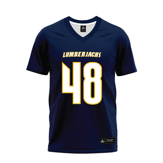 Northern Arizona - NCAA Football : Quinlan Popham - Navy Premium Football Jersey