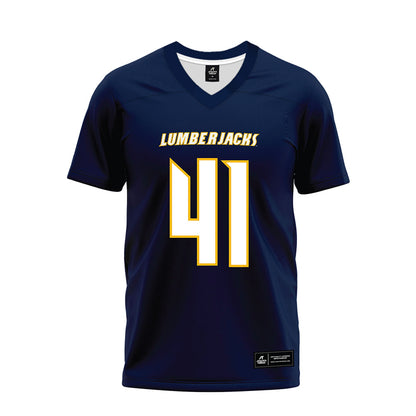 Northern Arizona - NCAA Football : Blake Lauritzen - Navy Premium Football Jersey