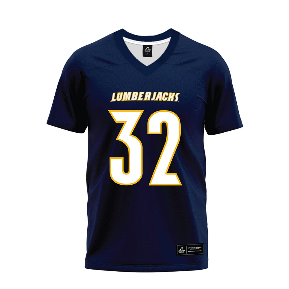 Northern Arizona - NCAA Football : Jaden Mack - Navy Premium Football Jersey