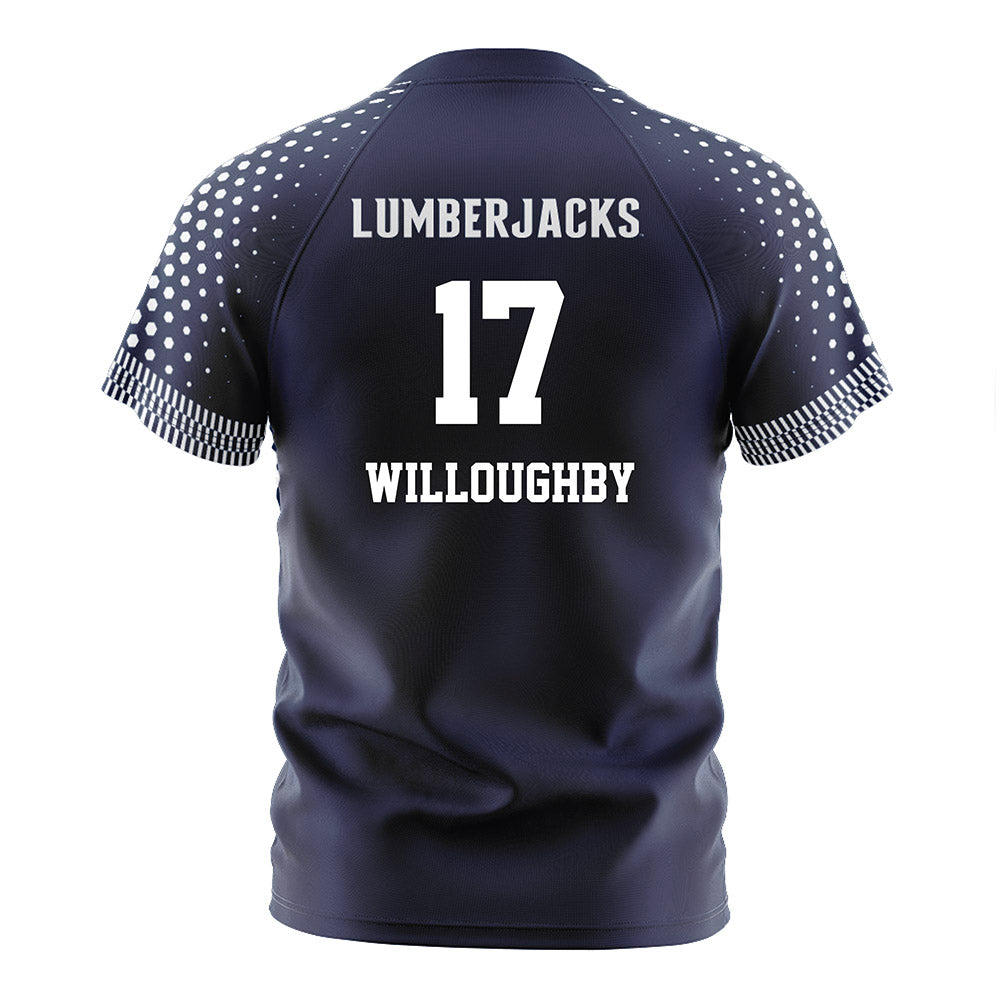 Northern Arizona - NCAA Women's Soccer : Katie Willoughby - Navy Soccer Jersey