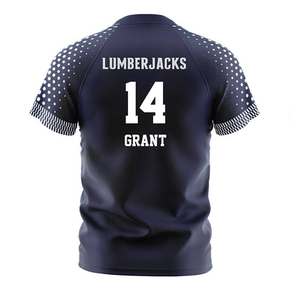 Northern Arizona - NCAA Women's Soccer : Rece Grant - Navy Soccer Jersey