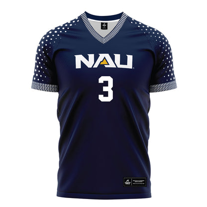 Northern Arizona - NCAA Women's Soccer : Morgan Caslin - Navy Soccer Jersey