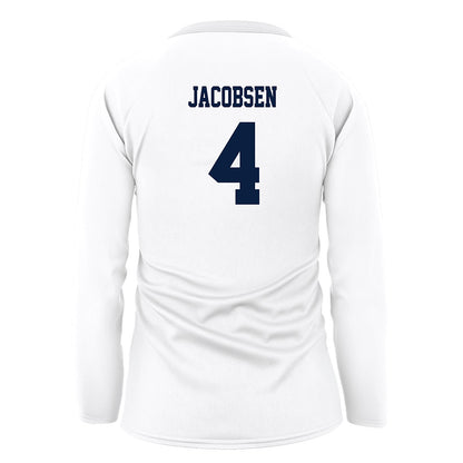 Northern Arizona - NCAA Women's Volleyball : Taylor Jacobsen - White Volleyball Jersey