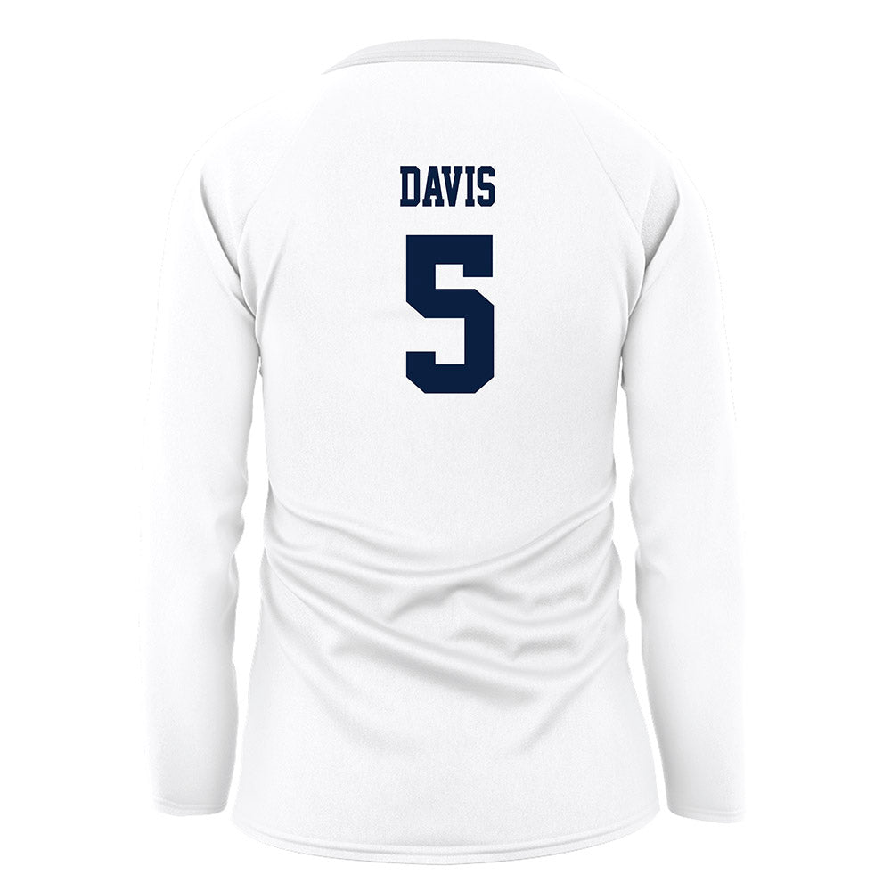Northern Arizona - NCAA Women's Volleyball : Taryn Davis - White Volleyball Jersey-1