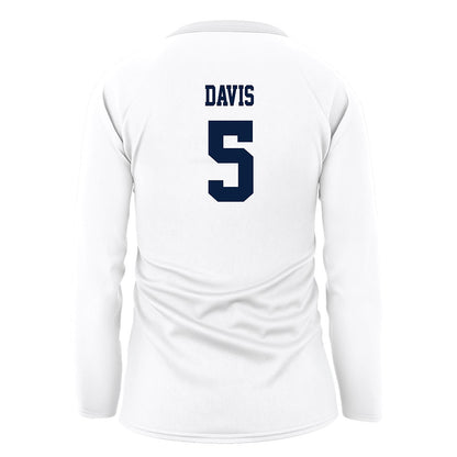 Northern Arizona - NCAA Women's Volleyball : Taryn Davis - White Volleyball Jersey-1