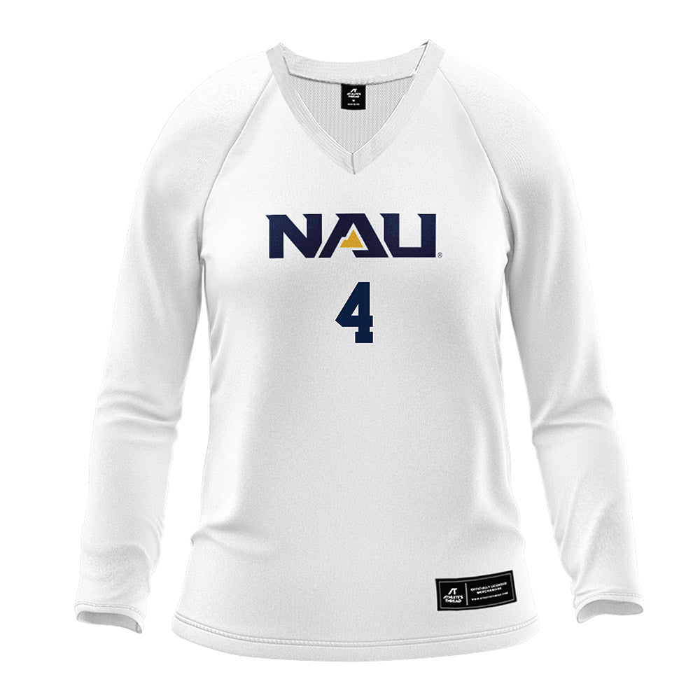 Northern Arizona - NCAA Women's Volleyball : Taylor Jacobsen - White Volleyball Jersey