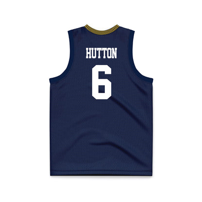 Northern Arizona - NCAA Men's Basketball : Tyler Hutton - Navy Basketball Jersey