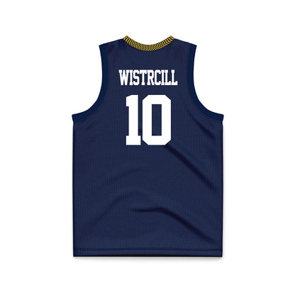 Northern Arizona - NCAA Men's Basketball : Jack Wistrcill - Navy Basketball Jersey