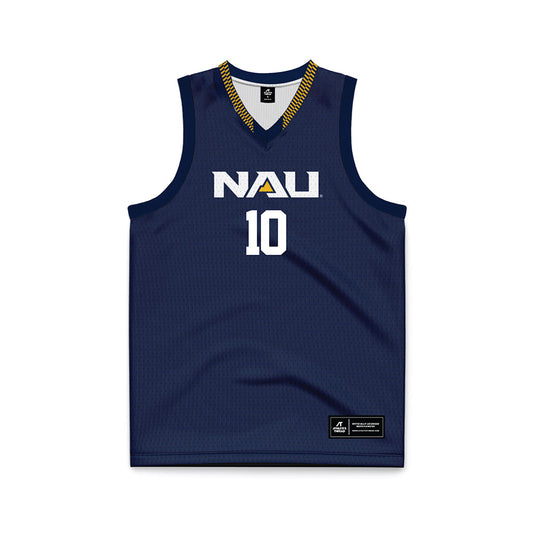 Northern Arizona - NCAA Men's Basketball : Jack Wistrcill - Navy Basketball Jersey