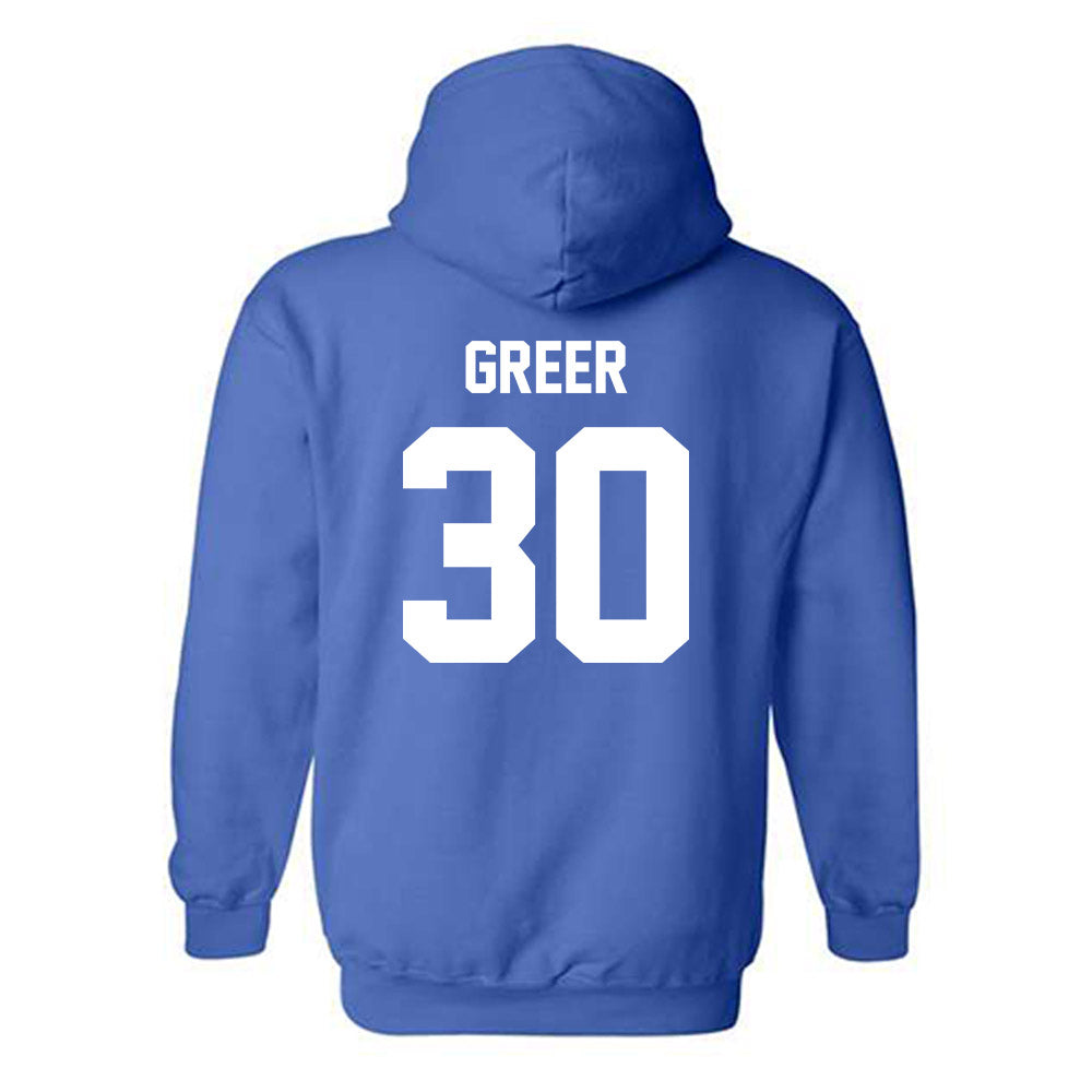Samford - NCAA Football : Cooper Greer - Classic Shersey Hooded Sweatshirt-1