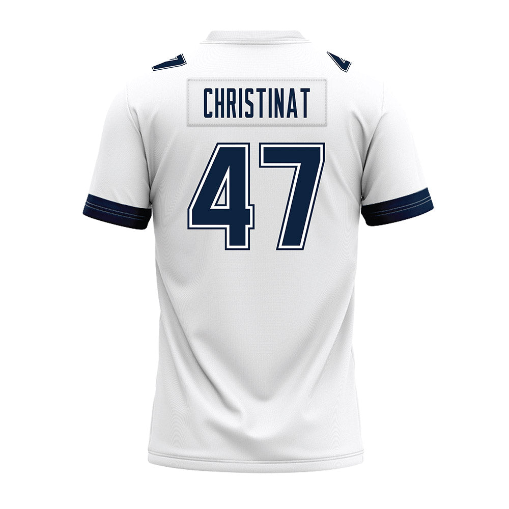 UConn - NCAA Football : Zachary Christinat - White Premium Football Jersey