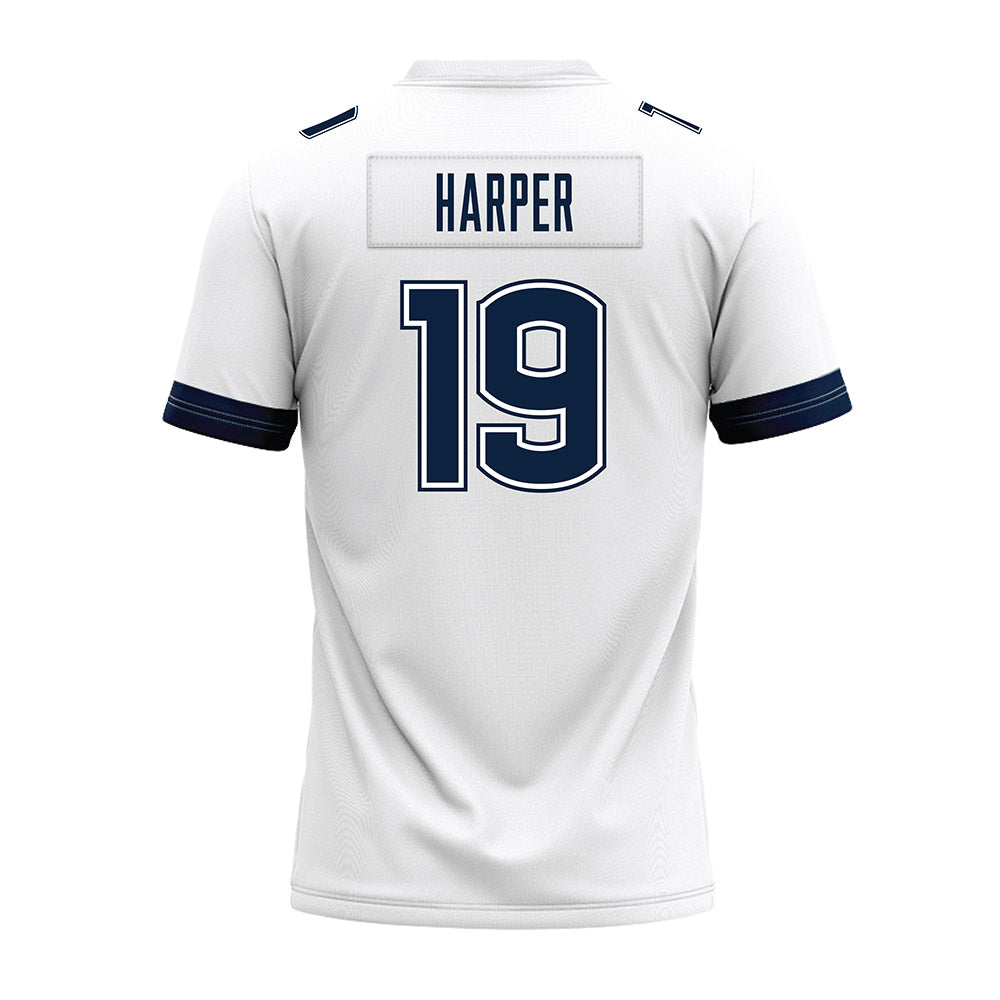 UConn - NCAA Football : Jackson Harper - White Premium Football Jersey