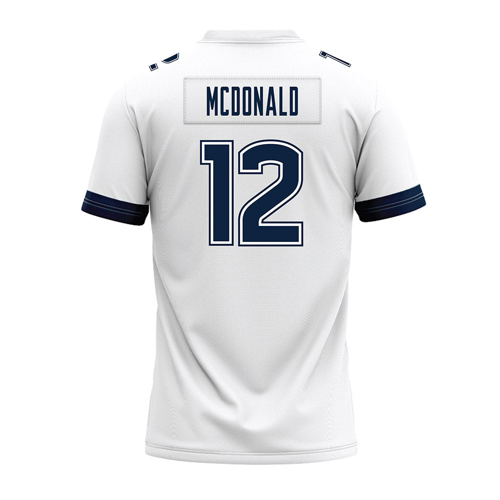 UConn - NCAA Football : Tucker McDonald - White Premium Football Jersey