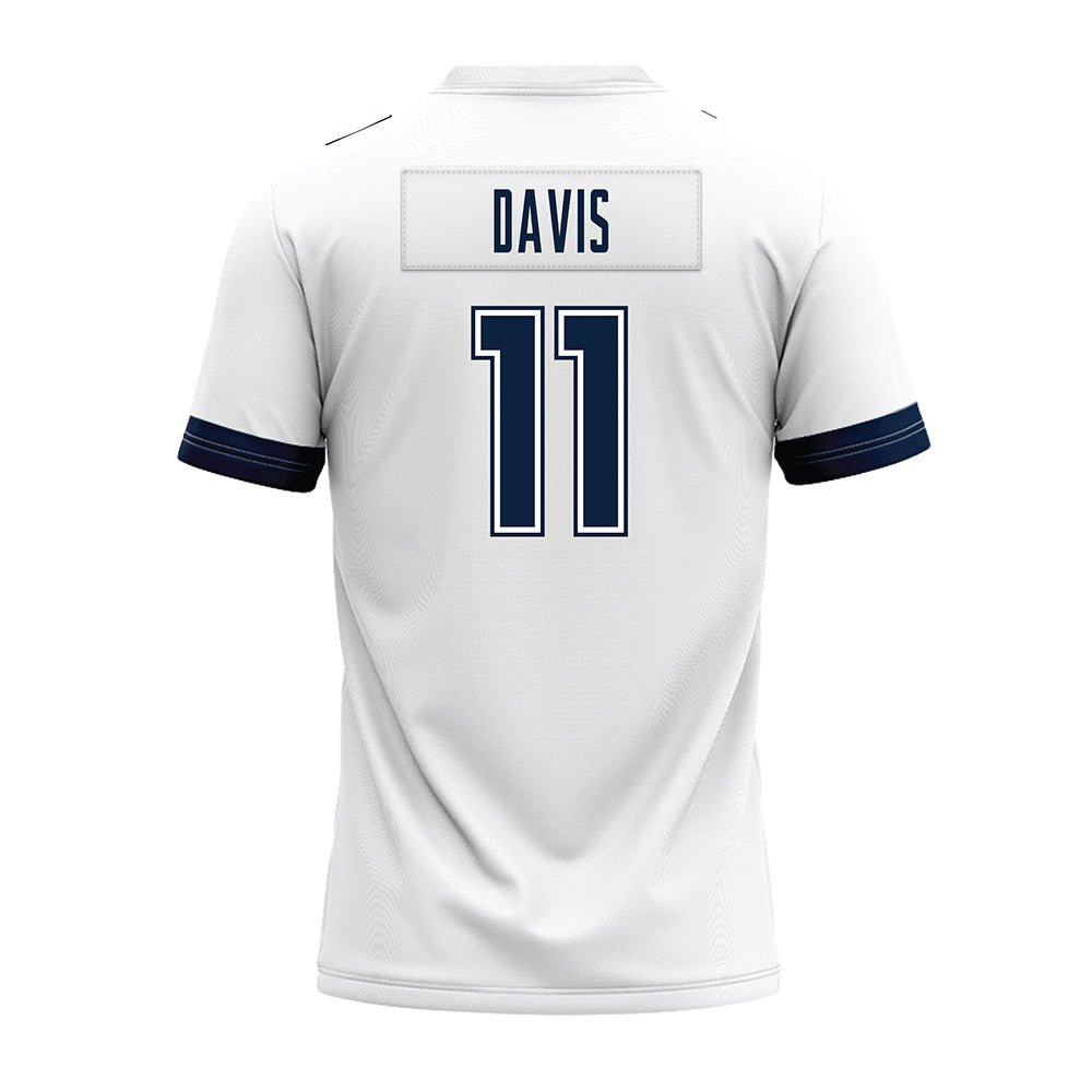 UConn - NCAA Football : Isiah Davis - White Premium Football Jersey